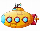 Submarino amarillo de dibujos animados | Vector Premium