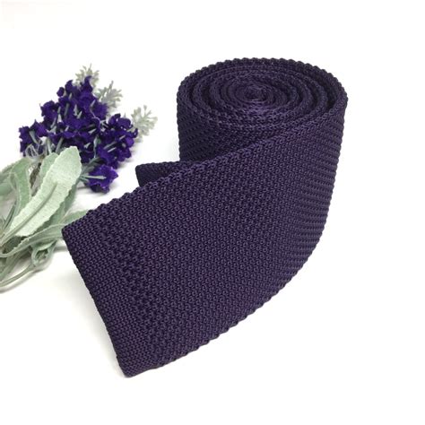 Knit Mens Neckties Mens Neck Ties Wedding Tie Purple Knit Necktie