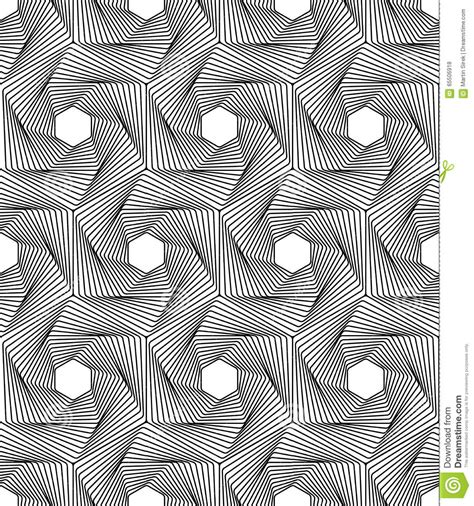 Vector Modern Seamless Geometry Pattern Line Art Black And White