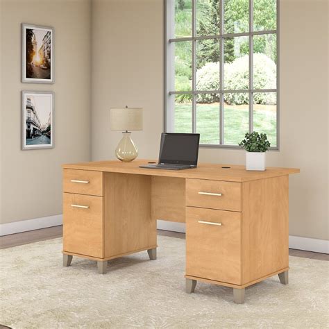 Maple Cross Office Desk 60 Inch Somerset Rc Willey Furniture Store