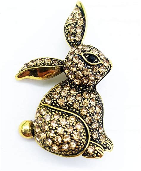 1pc Lovely Diamond Encrusted Rabbit Brooch Uk Jewellery