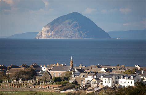 The Village Of Ballantrae With Ailsa Craig The Kintyre Peninsula