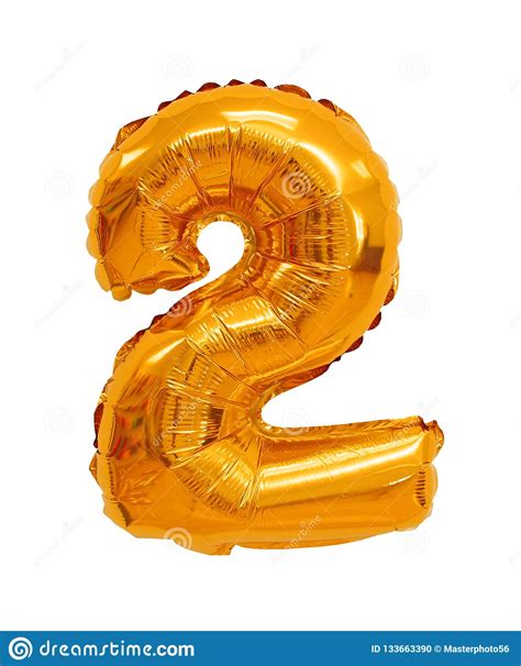 Number 2 Two From Balloons Orange Stock Photo Image Of Party Sign
