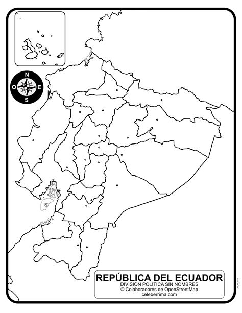 Mapa De Ecuador Con Nombres De Provincias Y Capitales Para Colorear Images