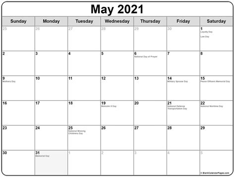 2021 Calendar With Federal Holidays Usa Printable Free Letter Templates