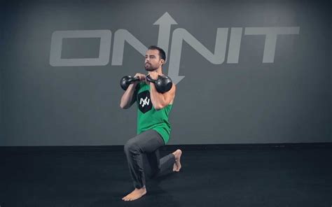 Double Kettlebell Forward Lunge Exercise Onnit Academy