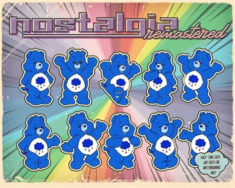 10 Care Bears Grumpy Bear Graphic Collection Original Retro Etsy