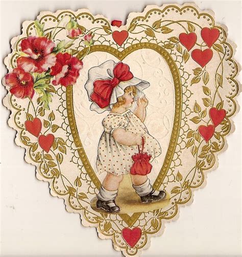 Vintage Shabby Pink Vintage Valentines Vintage Valentine Cards Victorian Valentines