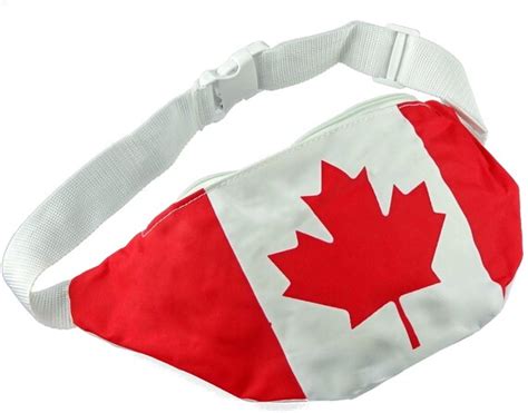 Canadian Flag Fanny Pack Canada Glows Under By Funnyguymugs