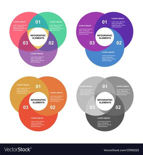 Circle Infographics Set Template Collection For Diagram Graph