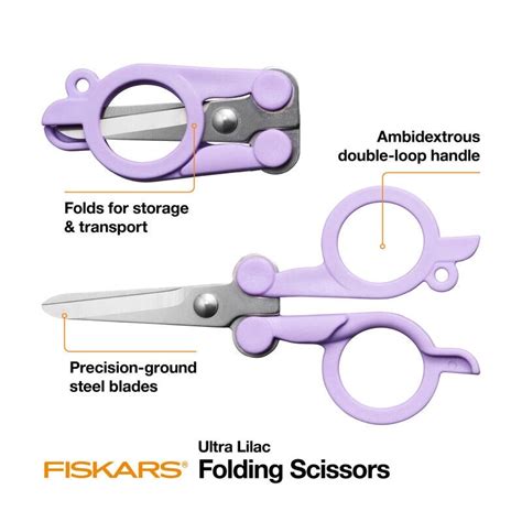 Fiskars Designer Folding Scissors 4 Ultra Lilac Michaels