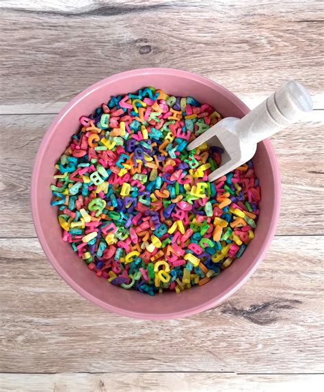 One of the easiest lunches you can pack, this alphabet pasta will fill them up good. Rainbow Alphabet Pasta for Sensory Bin | Etsy