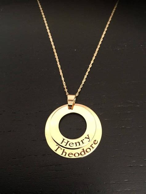14kt Gold Necklace Solid Gold Name Necklace Real Gold Etsy
