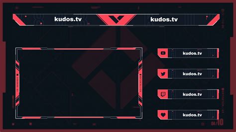 Valorant Esports Stream Header Label Webcam Overlay Pack For Obs