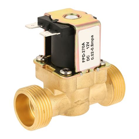 Hilitand G34 Brass Electric Solenoid Valve Dc 12v Normally Closed 2