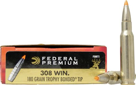 Federal Premium 308 Win 1166g 180grs Federal Trophy Bonded Tip