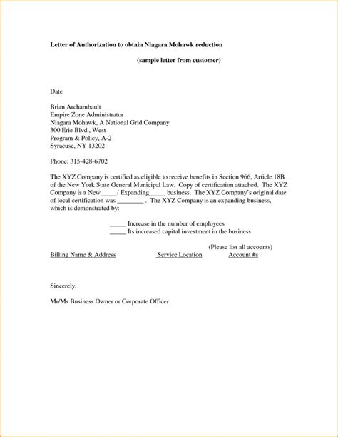 Authorization Notarized Letter Sample Hq Template Documents Images