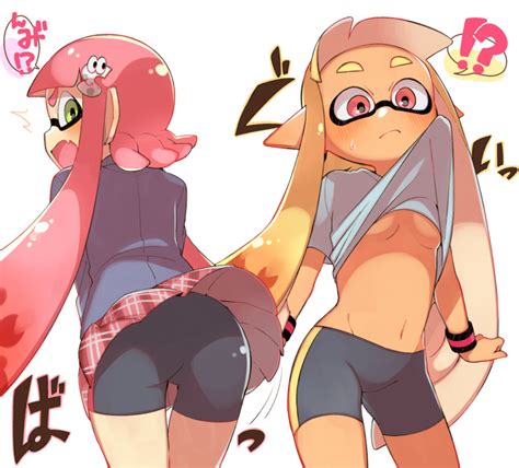 Inkling Splatoon And 1 More Drawn By Wahootarou Danbooru