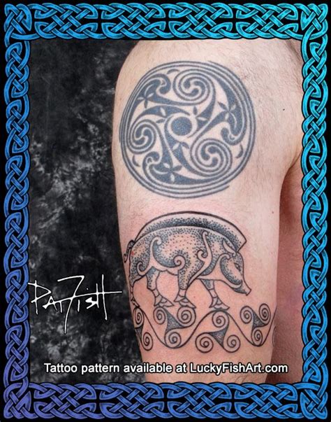 Celtic Shield And Pictish Boar Tattoo Design Celtic Tattoo Tattoo