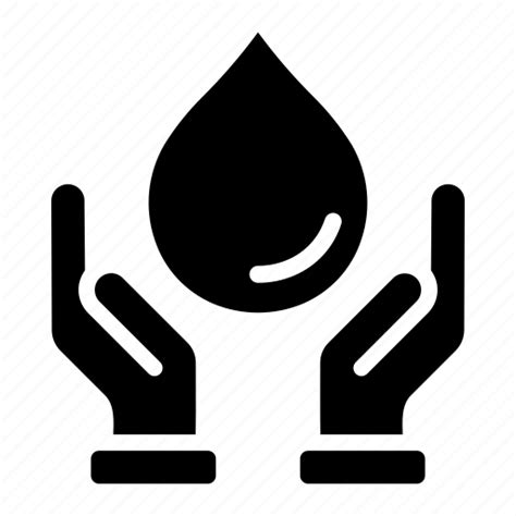 Save Water Conserve Environment Conservation Droplet Hands Icon