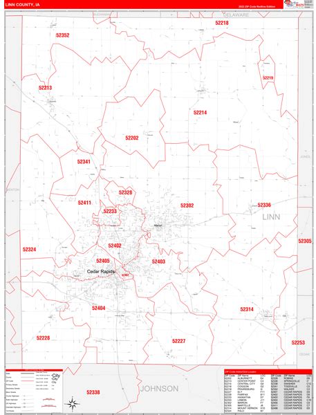 Wall Maps Of Linn County Iowa