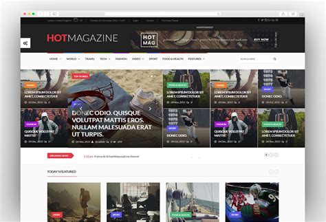 Hotmagazine News Magazine Wordpress Theme Portal Website News Magazines Wordpress Theme