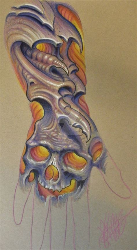 Https://tommynaija.com/tattoo/bio Organic Skull Tattoo Design