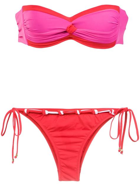 Amir Slama Strapless Bikini Set Farfetch