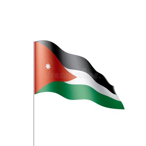 Jordan Flag Vector Illustration Stock Vector Illustration Of Flag