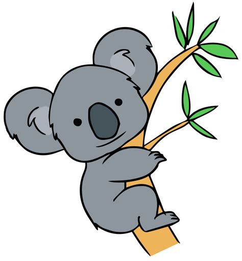 Free Cute Koala Clip Art Cute Animal Drawings Cartoon Drawings Art