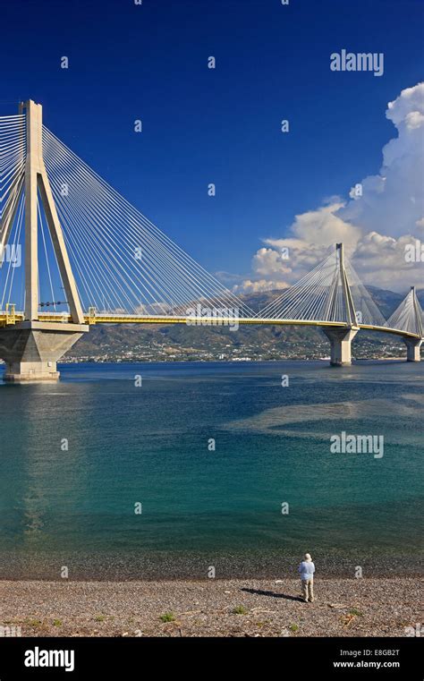 The Cable Stayed Bridge Of Rio Antirio As Seen From The Castle Of