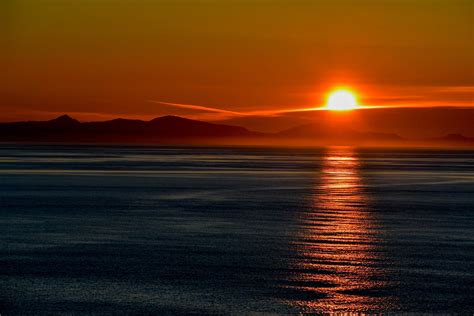 Wallpaper Sun Sunset Sea Water Landscape Dark Hd Widescreen