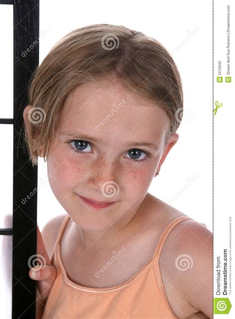 Pretty Little Girl With Freckles Stock Photo Image Of