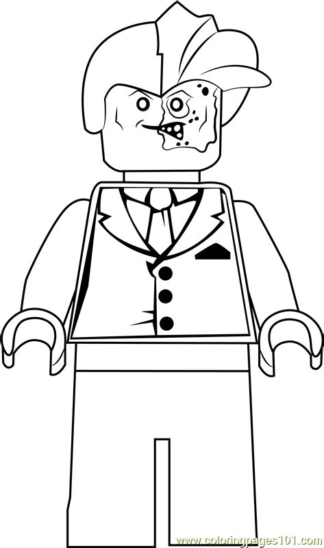 Lego Two Face Coloring Page Free Lego Coloring Pages