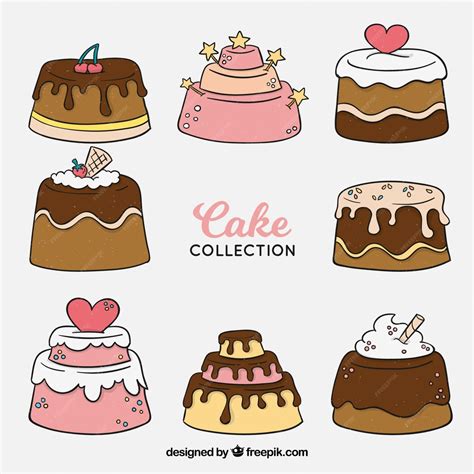 Free Vector Delicious Cakes Collection
