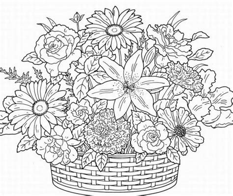 Bouquet Of Flowers 161017 Nature Free Printable Coloring Pages