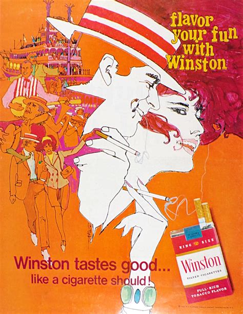 Winston Cigarettes Ad Bob Peak Art Vintage Cigarette Tobacco Ads