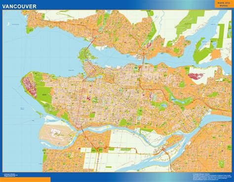 Because google is now charging high fees for map integration, we no longer have an integrated map on time.is. Our Vancouver Map . Wall Maps Mapmakers offers poster, laminated or magnetic framed | Maps are ...