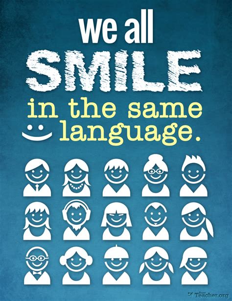 smile    language poster