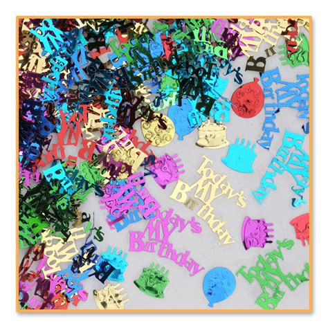 6 Units Of Todays My Birthday Confetti Multi Color At