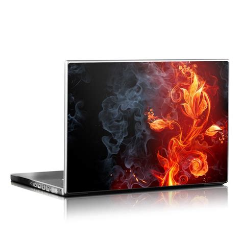 Laptop Lid Skin Flower Of Fire By Gaming Decalgirl