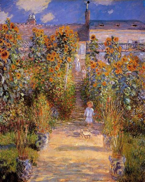 Painting By Monet Monets Garden At Vetheuil