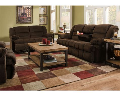 Overstock Furniture 50412br Dynasty Chocolate Reclining Sofa And