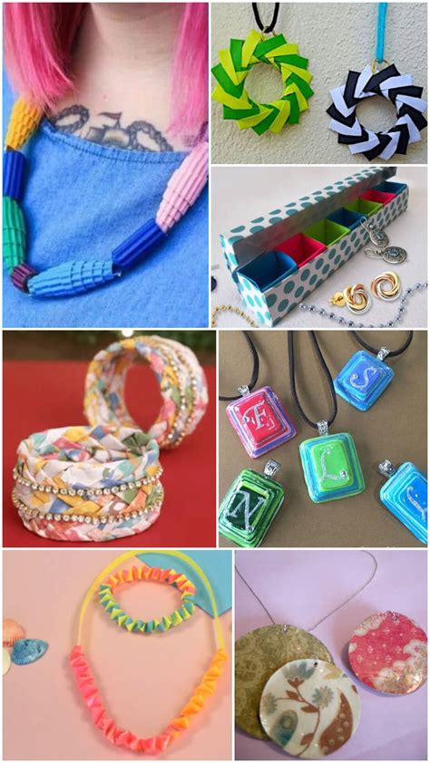 Easy Paper Jewellery Craft Ideas Kids Art And Craft