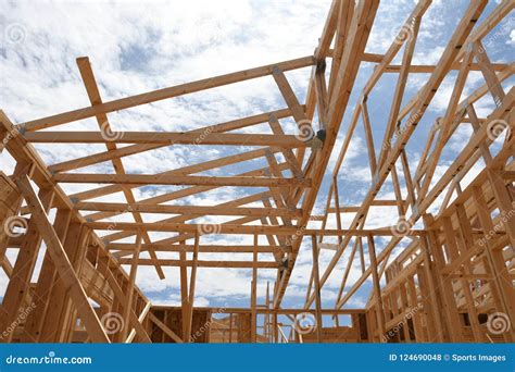 New Home Construction Framing In The Southwest Editorial Stock Photo