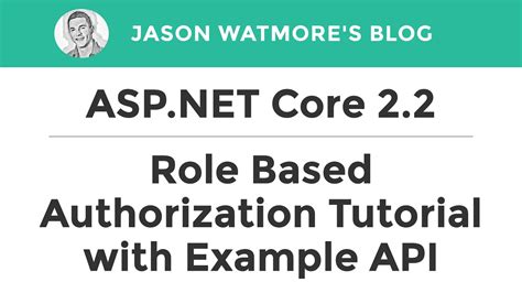 Asp Net Core Role Based Authorization Tutorial With Example Api