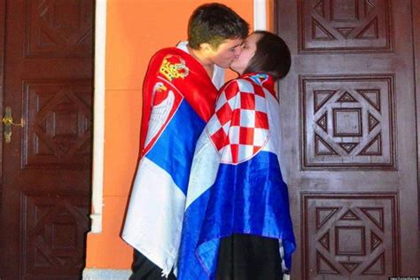 Serb Croatian Kiss Is The Bravest Thing Ever PHOTO HuffPost