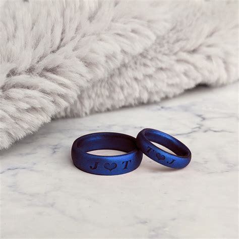 Engraved Silicone Ring For Men Women Personalized Silicone Etsy