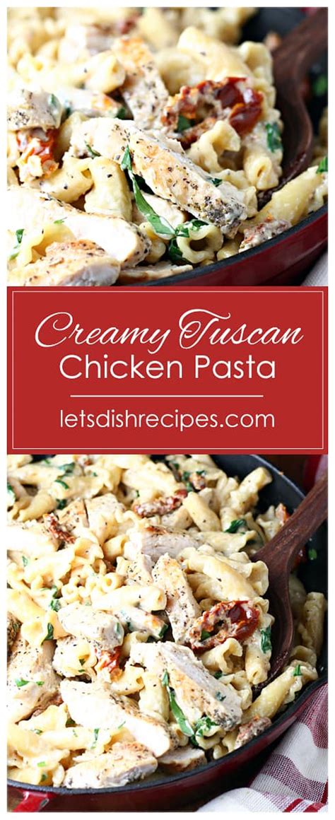A recipe you'll want on repeat. Creamy Tuscan Chicken Pasta | Recipe | Tuscan chicken ...