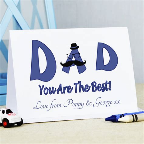Personalised Best Dad Card By Andrea Fays